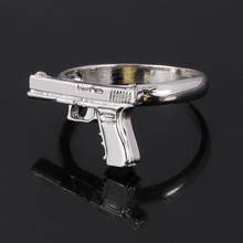 Anillo con forma de pistola para hombre y mujer, anillo de estilo Punk, regalo popular para amigos y familia, novedad 2024 - compra barato