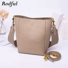 Real natural cow leather messenger bag ladies genuine leather bucket shoulder crossbody bags for women small white black apricot 2024 - buy cheap