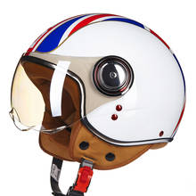 Men Motorcycle helmet  Vintage scooter open face helmet Retro Women's Motorbike helmet 2024 - buy cheap