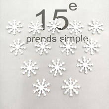 100 unids/lote de 2,2 CM de copos de nieve de Navidad, apliques acolchados para decoración de sombreros, accesorios para el pelo hechos a mano 2024 - compra barato