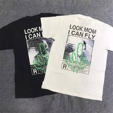 Travis Scott Look MON I CAN FLY Printed Women Men T shirts tees Men Cotton Oversized T shirt Travis 2024 - buy cheap