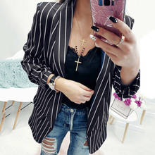 Autumn Women Blazers And Jackets Office Lady Suit Coat Slim White Black Strip Business Female Coat Blazer Feminino 2024 - buy cheap