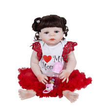 KEIUMI-Muñeca realista de silicona de 23 pulgadas para niños, muñeco de vinilo, compañero de juegos, regalo de cumpleaños, Festival 2024 - compra barato