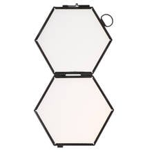 Hanging Metal Glass Vintage Hexagon Photo Picture Frame Keepsake Gift 8.8x8.5cm 2024 - buy cheap