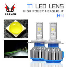 Zarkor-lâmpada led para farol de carro, h4, hi/lo, turbo, lâmpadas led, h7, h1, h11, 9006, 9005, h27/880, luz de farol automático, 6000k 2024 - compre barato