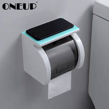 ONEUP-soporte portátil para rollo de papel, caja de pañuelos sin perforaciones, organizador de baño, dispensador de papel higiénico impermeable, accesorios de baño 2024 - compra barato