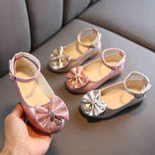 Zapatos de princesa con nudo de lazo para niñas, zapatillas planas de vestir para fiesta de cumpleaños de verano, zapatos de flores doradas para Niñas 4t 2024 - compra barato