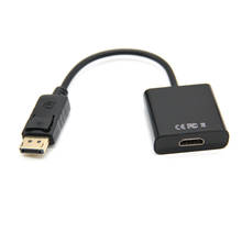 Adaptador compatible con DisplayPort a HDMI, convertidor de puerto de pantalla macho DP a hembra, Cable de TV HD, Adaptador de Audio de vídeo para PC y TV 2024 - compra barato