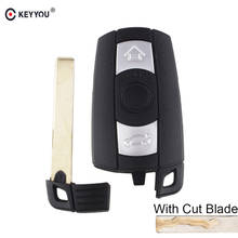 KEYYOU Cutting/Uncut Blade Smart Car Remote Smart Key Shell Fob Case for BMW 1/3/5/7 Series CAS3 X5 X6 Z4 Car Control Case 2024 - buy cheap