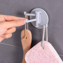 Creative 3 Branch Rotating Hook Kitchen Bathroom Wall Hook  Unmarked Paste Home Plain Color Hook Kitchen Hook 2024 - buy cheap