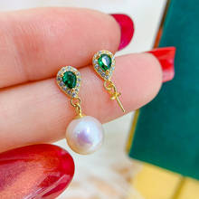 2021 New Fashion Drop Pearl Earrings Settings Women DIY Earrings Jewelry Making Accessories Components 2024 - buy cheap