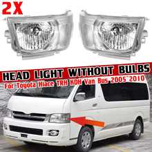 Par faróis frente cabeça luzes escudo da lâmpada para toyota hiace trh kdh van bus 2005-2010 montagem de luz do carro 2006 2007 2008 2009 2024 - compre barato