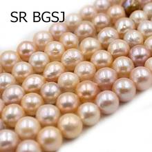 Free Shipping SR 8-9mm Natural Round Mixed Color Freshwater Pearl Loose Beads Strand 15" 2024 - buy cheap