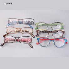 Смешанные Оптовые высококачественные металлические очки для женщин, оптические оправы для очков кошачий глаз, полная оправа, полуоправа для чтения, стеклянная оправа для близорукости 2024 - купить недорого