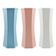 Пластиковая ваза в скандинавском стиле, керамический цветочный горшок, контейнер с защитой от падения 2024 - купить недорого