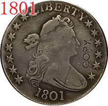 США 1801-1807 драпированные монета пол доллара копии монет 2024 - купить недорого