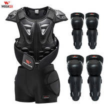 Wosawe-jaqueta de moto com armadura corporal infantil, protetor de ombro, motocross, blindado 2024 - compre barato