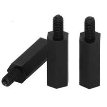 Tornillo hexagonal de nailon para bicicleta, Perno de tuerca de plástico, Pilar negro macho a hembra, M3, M3 x 8, M3 x 10, M3x10, 6 2024 - compra barato