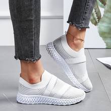 Lightweight Women Jogging Sneakers Flying Weaving Flats Sock Shoes Woman Big Size 35-43Walk Trainers Casual Shoes 2021 2024 - buy cheap