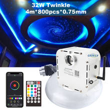 bBluetooth Twinkle 32W RGBW Fiber Optic Light kit 800pcs 4m 0.75mm Cable RF Remote Control Music Control Star Ceiling Lighting 2024 - buy cheap