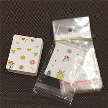 5*4cm Fashion Set Jewelry Display Earring Packaging Cards 50pcs Eardrop Display Tag Cards With 50pcs OPP Bags 2024 - buy cheap