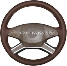 Brown Leather DIY Steering Wheel Cover for BENZ GL320 gl350 GL450 GL550  ML350 ML550 R320 R350 2024 - buy cheap