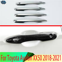 Для Toyota Avalon XX50 2018 2019 2020 ABS крышка дверной ручки с умным отверстием для ключей Крышка для улова Отделка Литья 2024 - купить недорого