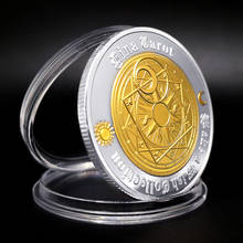 Moneda de Tarot de oro y plata, constelación Feng Shui, artesanías, monedas mágicas de la suerte, regalos mayas de prueba del sol y la luna 2024 - compra barato