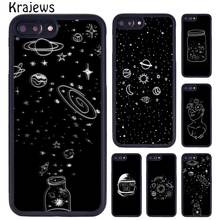 Krajews Aesthetic Space Stars Planet Phone Case For iPhone X XR XS 11 12 13 Pro MAX 5 6 6S 7 8 Plus Samsung Galaxy S8 S9 S10 2024 - buy cheap