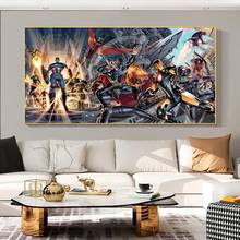 Pintura de tela de histórias em quadrinhos da marvel avengers, quadros impressos de super-herói, imagens de arte de parede para sala de estar, decoração de casa nórdica 2024 - compre barato