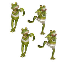 4PCS 3D Innovative Frog Statues Figurine Planter Pot Hanger Home Garden Decoration Drop Shipping Wholesale 2024 - buy cheap