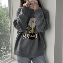 Woman Sweater Cute Cartoon Pattern Loose Long Sleeve Pullover Sweater Women'S Tops 2020 Autumn New Winter Knitting Women Clothes 2024 - buy cheap