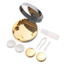 Mini lente de contato de plástico colorida, recipiente de armazenamento, caixa de imersão, unissex, para viagem, reflexiva, 1 peça 2024 - compre barato