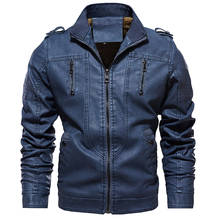 Jaqueta bomber de couro masculina, casaco vintage de couro casual para motocicleta plus size 4xl 2024 - compre barato
