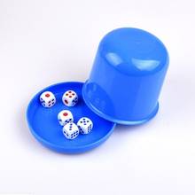 5 Pcs/lot Dices with 1 Pc Dice Cup Board Drinking Board Game Party Family Game Gambling Dices and Dice Cup Set Random Color 2024 - buy cheap