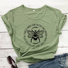Abelha humilde abelha espécie abelha positiva camiseta estético amante da abelha presente camiseta bonito feminino gráfico cristão bíblia verso camiseta superior 2024 - compre barato