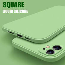 Новый роскошный оригинальный квадратный Мягкий силиконовый чехол для iPhone 11 Pro X XR XS Max 7 8 6 6s Plus SE 2 2020 12 цветов 2024 - купить недорого