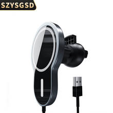 Cargador magnético inalámbrico para coche, soporte magnético de teléfono para iPhone 12 Pro Max 12 mini, 15W 2024 - compra barato