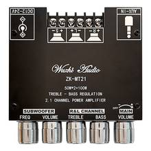 Placa amplificadora de Subwoofer, módulo amplificador de Audio estéreo con Bluetooth 2,1, ZK-MT21, 5,0 2024 - compra barato