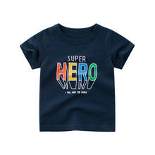 Camiseta de algodão para meninos, camiseta de verão para crianças de 2 a 9 anos 2021 2024 - compre barato