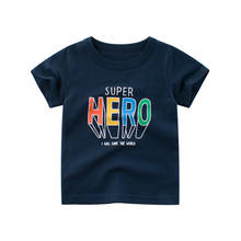 Boys T-shirts 2021 Summer Kids Letter T Shirts Cotton Top Tees Boys tshirt Costume Boys Clothes Children Clothing 2-9y 2024 - buy cheap