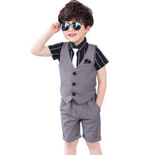 Dollplus/летние костюмы для мальчиков, костюм для мальчиков на свадьбу, Блейзер, Детский костюм, костюм для мальчиков, официальная одежда для детей 2024 - купить недорого