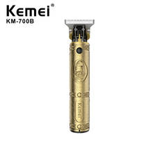 Kemei-Cabezal de aceite para barbería, recortador de pelo eléctrico de 0mm, afeitadora profesional de corte de pelo, máquina de tallado y barba, herramienta de estilismo 2024 - compra barato