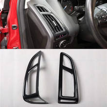 For Ford Focus 2012 Left Hand Drive 2PCS ABS Carbon Fiber Car Front  Air Conditioner Vent Outlet Cover Trim Car Styling 2024 - buy cheap