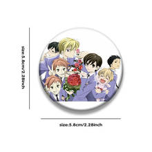 3pcs Random Anime Ouran High School Host Club Cosplay Badges Cartoon Male High School Department Brooch for Backpacks Clothing 2024 - buy cheap