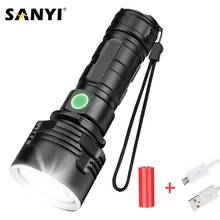 LED Flashlight Aluminum Torch L2 Waterproof Light USB Rechargeable 26650 Working Light Portable Lantern With Lanyard For Fishing 2024 - buy cheap