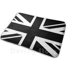 Alfombra blanca y negra con bandera de Reino Unido, tapete suave antideslizante, cojín con bandera, cara Retro fresca, estilo impresionante 2024 - compra barato