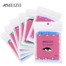 AMEIZII 100Pcs Women Disposable Eyelash Makeup Brushes Cosmetic Eyelash Extension Tools Individual Lash Removing Mascara Brush 2024 - buy cheap