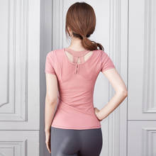 2020 Women Summer T Shirts Slim Fit For Sports Fitness Yoga Short Sleeve Yoga Top Mesh Womens Gym Shirt Sport Wear 2024 - buy cheap