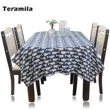 Toalha de mesa retangular em linho teramila, decoração oval para casamento e chá 2024 - compre barato